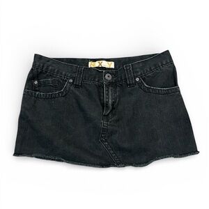 Black Roxy Denim Mini Skirt Size 11